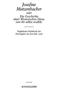 josefine mutzenbacher video|Josephine Mutzenbacher : Felix Salten : Free Download, Borrow,。